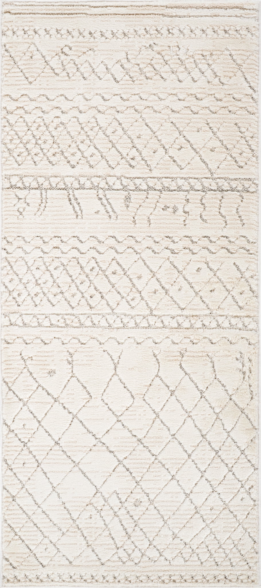 Rug Branch Astra Boho Indoor Area Rug, Beige Cream, Abstract - Living Room, Bedroom, Dining Room, and Kitchen