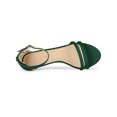 thumbnail image 4 of BLISSFUL STEP Women's Shoes Faux Suede Ankle Strap Kitten Heel Slide Straps Solid Sandals  Green 9.5, 4 of 7