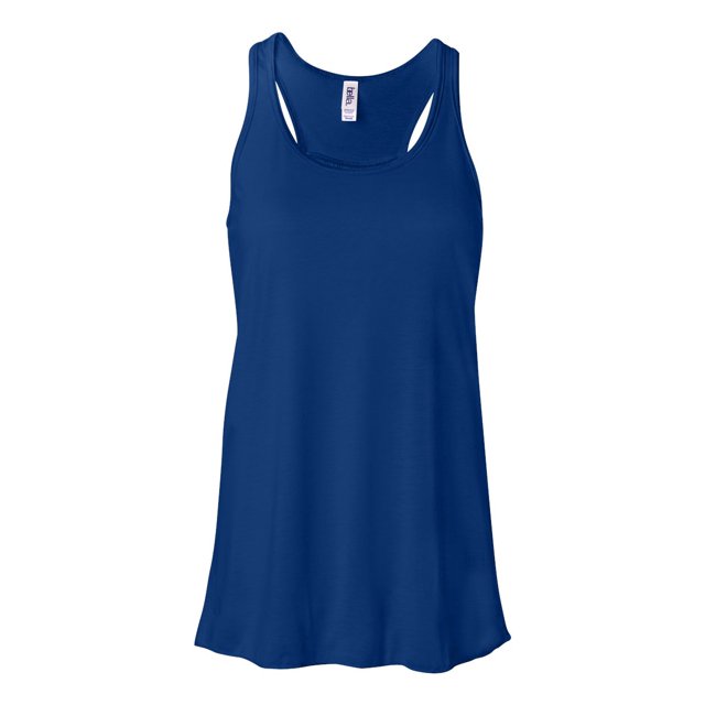 Bella Ladies Flowy Racerback Tank, M, True Royal