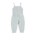 thumbnail image 4 of EGNMCR Rompers for Kids Girls Children's Summer Solid Color Romper Sling Sleeveless Backless Short Jumpsuit Kid Rompers, 4 of 9