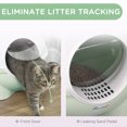 thumbnail image 4 of PawHut Large Cat Litter Box, Enclosed Kitty Litter Box with Lid, Green, 4 of 10