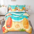 thumbnail image 1 of YST Summer Hawaiian Beach Comforter Set, 7-Piece, Ocean Theme, Queen, 1 of 5