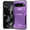thumbnail image 1 of for Google Pixel 9 Pro XL Case, Heavy Duty Case with Camera Lens Sliding Cover, Shockproof Dropproof Non-Slip Military Grade Full Body Rugged Protection Cover Case for Google Pixel 9 Pro XL, Purple, 1 of 7