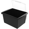 thumbnail image 2 of Storex Bac de Rangement pour Salle de Classe 4 Gallons (15L), Noir, Lot de 6, 2 of 3