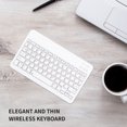 thumbnail image 2 of Bluetooth Keyboard Mini Rechargeable Wireless Universal Tablet Keyboard with Mouse Storage Bag, Type 3, White, 9.7inch Workhe, 2 of 9