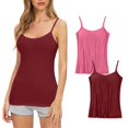 thumbnail image 1 of Timegard Womens 2pc Tank Tops with Built in Bra Plus Size Scoop Neck Breathable Comfy Stretch Camisole Top, 1 of 3