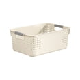 thumbnail image 2 of Kmonabie Upgraded Stackable Storage Bins with Handle, White Plastic Organizer Containers for Kitchen Pantry Bathroom Cabinet Drawer Wardrobe Organization, 2 of 6