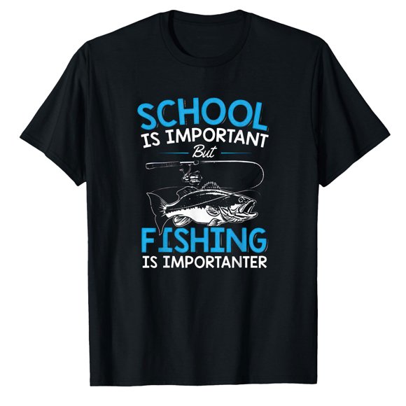 AALJY Kids Fishing Shirt Youth Boys Fish Lover Teen Boys Fishing T-Shirt