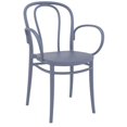 thumbnail image 1 of Compamia Victor XL Resin Outdoor Arm Chair Dark Gray, 1 of 7