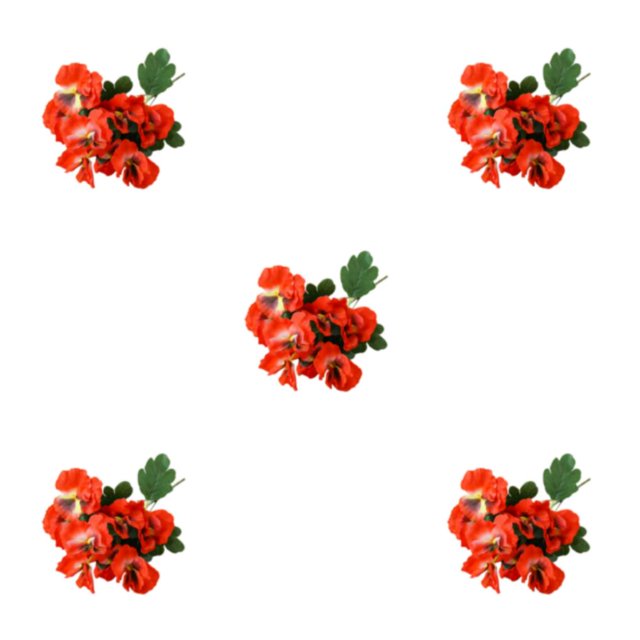 Decodeary Realistic Appearance Flower Decoration For Low Maintenance Garden Easy To Clean Cloth Decorations Fake Plants Flowers JH1241 Red 5Set