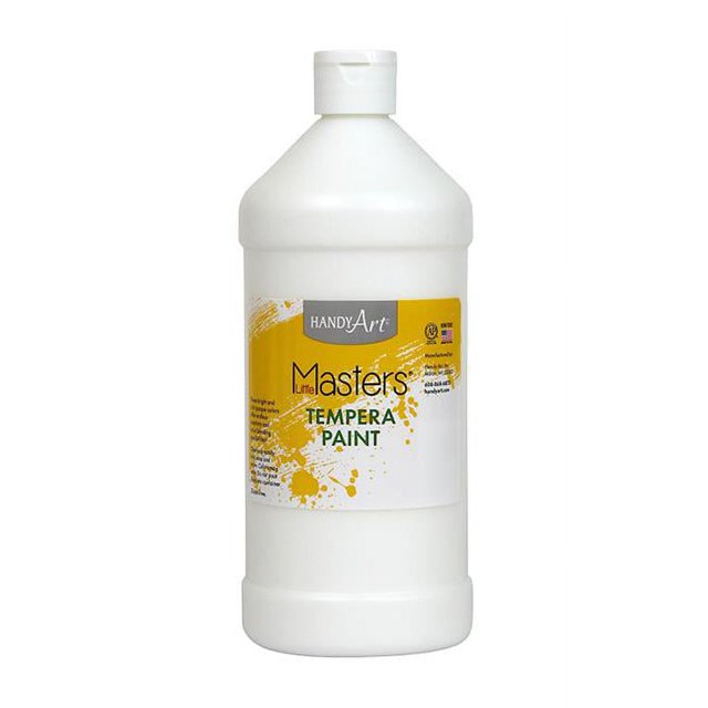 Rock Paint & Handy Art RPC203705-6 32 oz Little Masters Tempera Paint, White - 6 Each