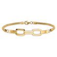 thumbnail image 3 of Diamond2Deal 14K Yellow Gold Fancy Link Bracelet 7.5inch for Women, 3 of 5