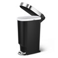 thumbnail image 4 of Simplehuman Kitchen Trash Can, 40 Liter / 10.6 Gallon Slim Step Garbage Bin with Liner Rim, Black Plastic, 4 of 6