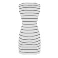 thumbnail image 4 of Summer Mini Dress,Ladies Summer Comfortable Sleeveless Round Neck Striped Mini Slim Dress, 4 of 7