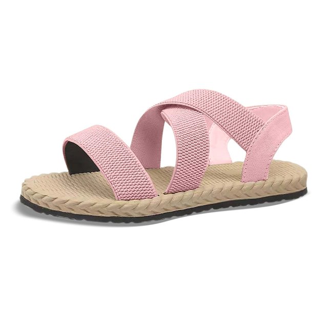 Omen Stitching Hollow Out Chunky Bottom Heel Big Size Open Toe Casual Sandals Women