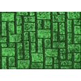 thumbnail image 1 of Ahgly Tapis Rectangulaire Lavable en Machine Intérieur Vert Émeraude Profond, 2 Pieds x 4 Pieds, 1 of 7