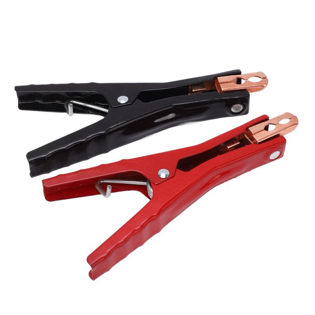 Booster Test Clamps, 2pcs Aluminum Alloy 400A Rustproof Battery Cable Clip Wide Application Black Red For Boats For RVs