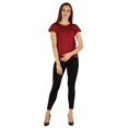 thumbnail image 2 of Inkmeso Solid Short Sleeve Basic T-Shirt For Womens Patch Pocket Casual Summer Basic Top, 2 of 7