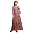 thumbnail image 1 of Bimba Robe de Plage Longue Sans Manches à Fente avant Imprimée de Feuilles Été Printemps pour Femmes - Moyen, 1 of 5