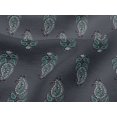 thumbnail image 4 of oneOone Viscose Jersey Fabric Leaves & Paisley Block Print Fabric BTY 60 Inch Wide, 4 of 5