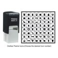 thumbnail image 1 of Printtoo Personalized Clothes Theme Icons Rubber Stamp Self Inking Stamper 24 mm-Black, 1 of 7