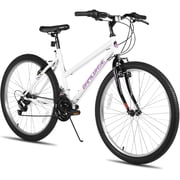 HILAND Bamcbase Womens Mountain Bike, 24 26 Inch 18 Speeds Hybrid Commuter Bicycle for Adults, Sport Hardtail Trail MTB