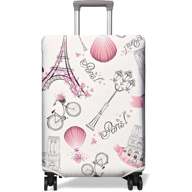Travel Luggage Cover Suitcase Protector Fits 18-32 Inch Luggage Wheel Covers Patterned Travel Related Items Flower Luggage Protector Elastic Luggage Anti-scratch Suitcase Cover XL