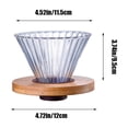 thumbnail image 3 of TopLLC Coffee Filter Coffee Colored Glass Filter Mug Portable Glass Hand Brewed Coffee Filter Mug Drip Reusable Filter Removable Wooden Base filters cup, 3 of 6