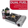 thumbnail image 4 of Réchaud Portatif à Double Carburant Seulement, Réchaud de Camping Portatif au Butane et au Propane, Réchaud de Camp 12 K BTU, Réchaud à Double Carburant au Butane et au Propane pour Urgence, Cuisine Extérieure, Randonnée, Sac à Dos par Grill Boss 90057, 4 of 4