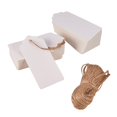 thumbnail image 1 of jifeng 100 PCS Kraft Paper Tags Blank Gift Tags with 100 PCS Natural Jute Twine for White, 1 of 6