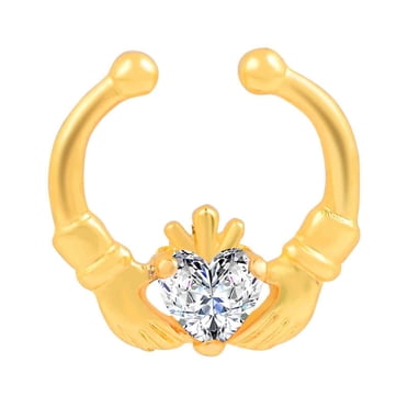 EGNMCR Anneaux de Nez à Clip pour Femmes Anneau de Nez Non Percé Ajustable Manchette de Nez Anneau de Nez