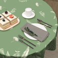 thumbnail image 4 of 60Inch Spring Leaf Round Tablecloth Sage Green Fern Herb Botanical Table Cover Farmhouse Style Wild Plant Stain Resistant Circle Table Cloth for Kitchen Dining Picnic Party Decor, 4 of 6