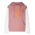 thumbnail image 4 of Rbaofujie Chandail à Capuchon Femmes Décontracté Manches Longues Col Rond Chandails pour Dames Hauts Blouse Chandail à Capuchon Uni Rose Chandails pour Femmes Hauts, 4 of 4