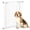 White, variant on PawHut 29"-37" Pet Gate with Door Pressure Fit Dog Gate for Stairs, Black