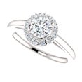 thumbnail image 1 of Bagues de Mariage Diamond Rondes Excellentes 1.12 Ct pour Dames Or Blanc Massif 14K, 1 of 4