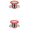 thumbnail image 2 of kurtrusly Bouton de Couvercle de Pot en Acier Inoxydable Anti-Brûlure Remplacement Poignée de Couvercle de Poêle de Cuisine Accessoires Modifiés Rouge Petit 2Ensemble, 2 of 6
