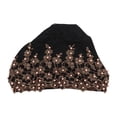thumbnail image 1 of Turban Head Wraps, Vintage Embroidered Hair Turbans Soft Lace Material  For Women For Daily Use For Gift Black, 1 of 8