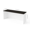 thumbnail image 3 of Bureau étroit sans caisson (72 po larg.) Pro-Concept Plus de Bestar, blanc et gris profond, 3 of 3