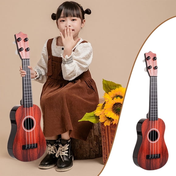 Fridja Liquidation à Moins de 5$ Guitare Ukulélé Motif Hippopotame pour Enfants Instrument de Simulation Jouet d'Éveil Éducatif Précoce