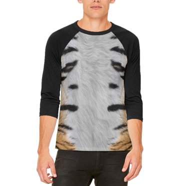 Halloween Tiger Costume Mens Raglan T Shirt