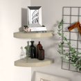 thumbnail image 1 of vidaXL Floating Corner Shelves 2 pcs Oak 25x25x3.8 cm MDF, 1 of 5