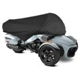 thumbnail image 1 of NEH Half Cover Compatible with Can-Am Spyder 2016-2022 F3-T, F3 Limited Models (With Trunk) | Waterproof, Weather Resistant Fabric, Black, 1 of 5