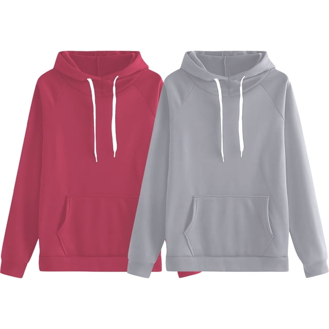 Chandail à Capuchon pour Femmes, Comdrip Chandail à Capuchon pour Femmes d'Automne et d'Hiver, Mode, Grande Taille, Chandails à Capuchon pour Femmes, Rose Vif 4TG