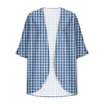 thumbnail image 5 of cfhntfmh 3/4 Length Sleeve Womens Tops Fashion V Neck Loose Printed Cardigans Lounge Buttons down Blouses, 5 of 5