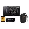 thumbnail image 2 of Canon PowerShot ELPH 360 HS Digital Camera Bundled with Accessory Kit (Kodak 32GB SD Memory Card and Camera Pouch/Bag and Cleaning Cloth) - BLACK, 2 of 8