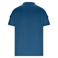 thumbnail image 4 of Fridja Gym Chemises pour Hommes Été Amusant Couleur Unie Col Rabattu Manches Courtes Performance Imprimé Chemise Boutonnée Décontractée de Jeu de Quilles Cadeaux de Festival (Bleu Foncé,m), 4 of 5