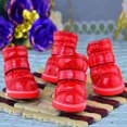 thumbnail image 3 of Bottes pour Chien Imperméables Chaussures d'Hiver pour Animaux de Compagnie Bottines de Neige pour Animaux de Compagnie Protection des Pattes par Temps Froid avec Semelle Antidérapante pour Petits et Moyens Chiens 4 Pcs, 3 of 6
