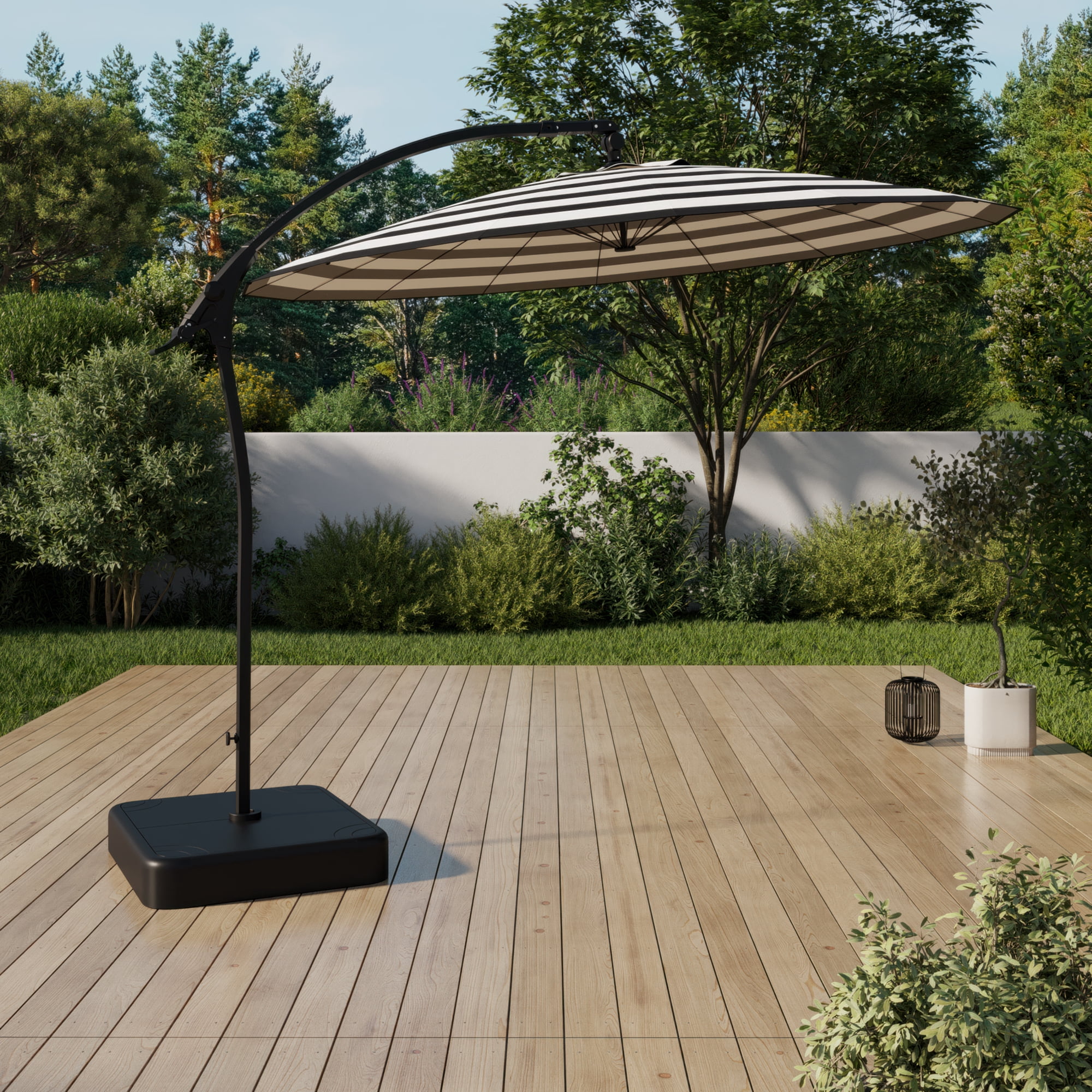 grand patio offset patio umbrella DecoScape The 10' Cantilever leading Sunbrella fabric California Umbrella 9 ft. Color:2Nd Choice Active-20250515