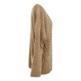 thumbnail image 5 of Women Long Sleeve Solid Color Round Neck Top Casual Loose Knitted Sweaters Blouse, 5 of 5