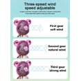 thumbnail image 3 of innotech Portable Fan,Mini Cute Bear Desk Fan Small Quiet,3-Speed Adjustable Usb Powered Fan,Electroplating Cute Shape, 3 of 6